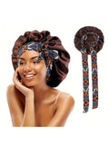 Chic Bohemian Style Satin Headband,  Elastic Hairband & Shower Cap,