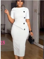 Beautiful corporate white gown for ladies