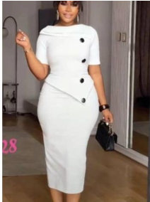 Beautiful corporate white gown for ladies