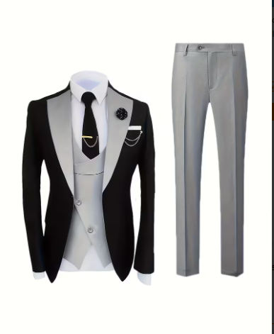 Premium Three-Piece Suit for Men-Tuxedos