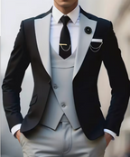 Premium Three-Piece Suit for Men-Tuxedos