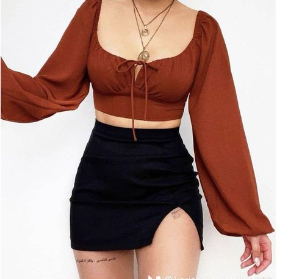 Exquisite ladies crop top