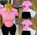 Adorable Collar Neck top for Ladies Multicolor 1pcs