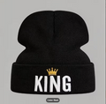 Elegant 1 Men's King Crown Letter Embroidery Knit Hat