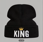 Elegant 1 Men's King Crown Letter Embroidery Knit Hat