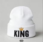 Elegant 1 Men's King Crown Letter Embroidery Knit Hat