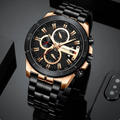 Curren Men Black And Rosegold Chronograph Wristwatch