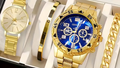 Luxury Couple’s 4-Piece Watch & Bracelet Gift Set