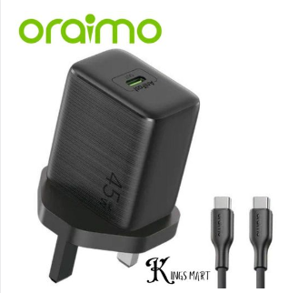 Oraimo PowerGaN 451 – 45W Ultra-Fast GaN Charger with Type-C to Type-C Cable
