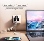 120W Quad-Port Fast Charging Station – Dual PD & Dual USB-A Travel Adapter
