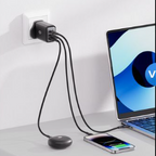 itel ChargerFlow I 65W GaN Triple-Port Fast Charger Kit – Includes 3A Type-C Cable (ICW-652)