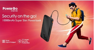 itel Star100 10,000mAh Ultra-Slim Power Bank – Dual Output Fast Charging