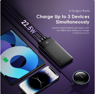 Oraimo Byte 10,000mAh 22.5W Super-Fast Charging Power Bank – Integrated Power LED Display
