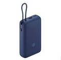 Xiaomi 33W Power Bank 20,000mAh (Integrated Cable Edition) – Blue | High-Speed 3-Port Charging