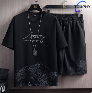 TOUPHY T-Shirts +Shorts Set 100% Cotton