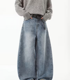 Men’s Loose Fit Curved Denim Jeans