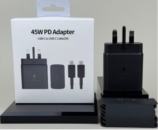 Samsung Official 45W USB-C Super Fast Charger 2.0 Kit – Includes 5A Type-C Cable