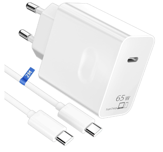 65W GaN Ultra-Fast USB-C Power Adapter Kit – For MacBook Pro/Air, iPad & Windows Laptops